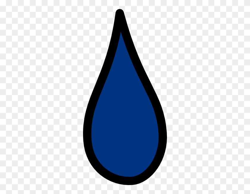 282x593 Blue Drop Png, Clip Art For Web - Tear Clipart