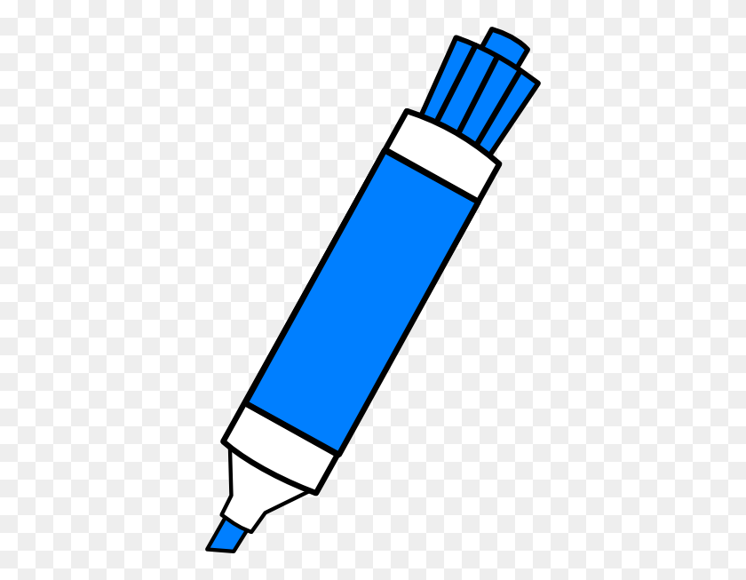 378x593 Blue Dry Erase Marker Clip Art - Dry Clipart
