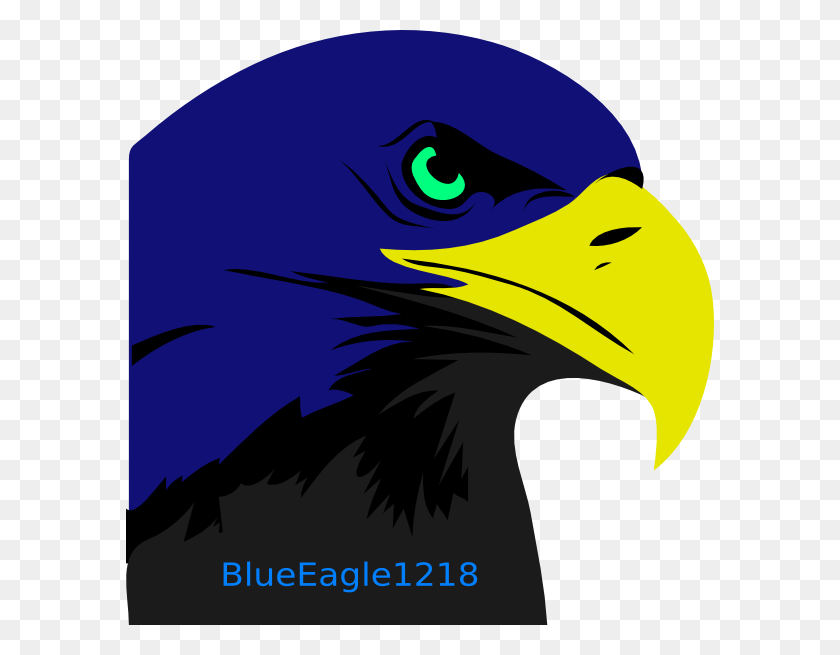 588x595 Blue Eagle New Logo Png Cliparts For Web - Eagle Face Clipart