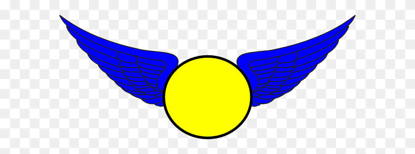 600x252 Синие Орлиные Крылья С Картинки Софтбола - Желтый Клипарт Софтбол
