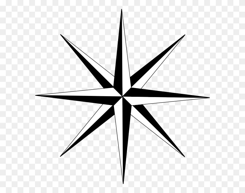 600x600 Коллекция Клипартов С Синими Восьмиконечными Звездами - Примитивные Звезды
