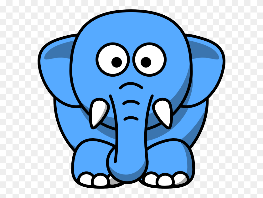 600x573 Синий Слон Картинки - Синий Слон Клипарт
