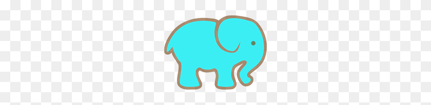 200x145 Blue Elephant Png, Clip Art For Web - Elephant PNG