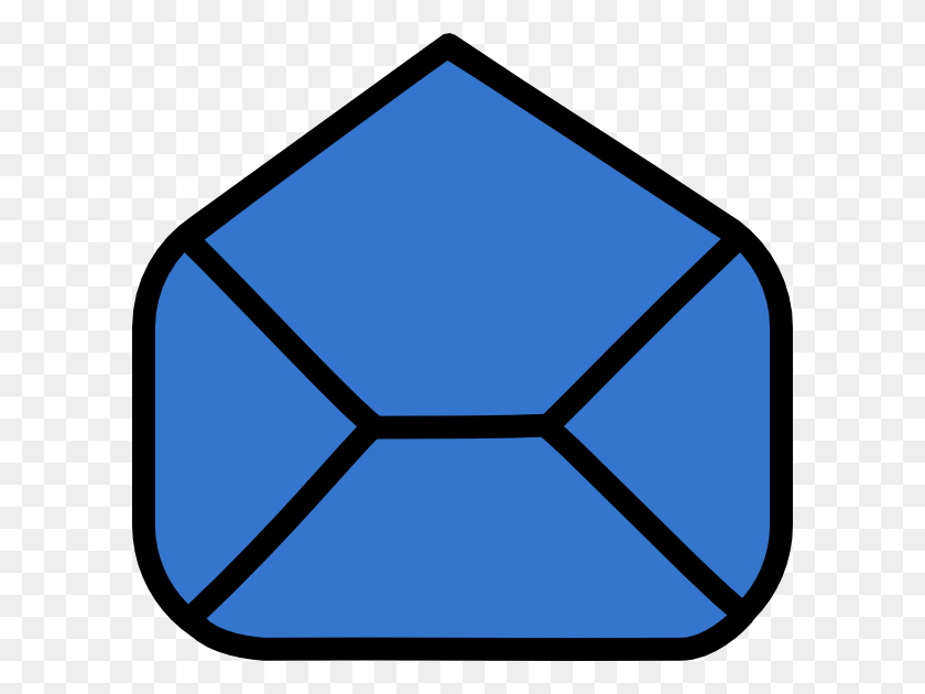 600x570 Blue Envelope Open Clip Art - Bug Spray Clipart