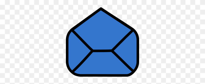 300x285 Blue Envelope Open Png, Clip Art For Web - Envelope Clipart PNG