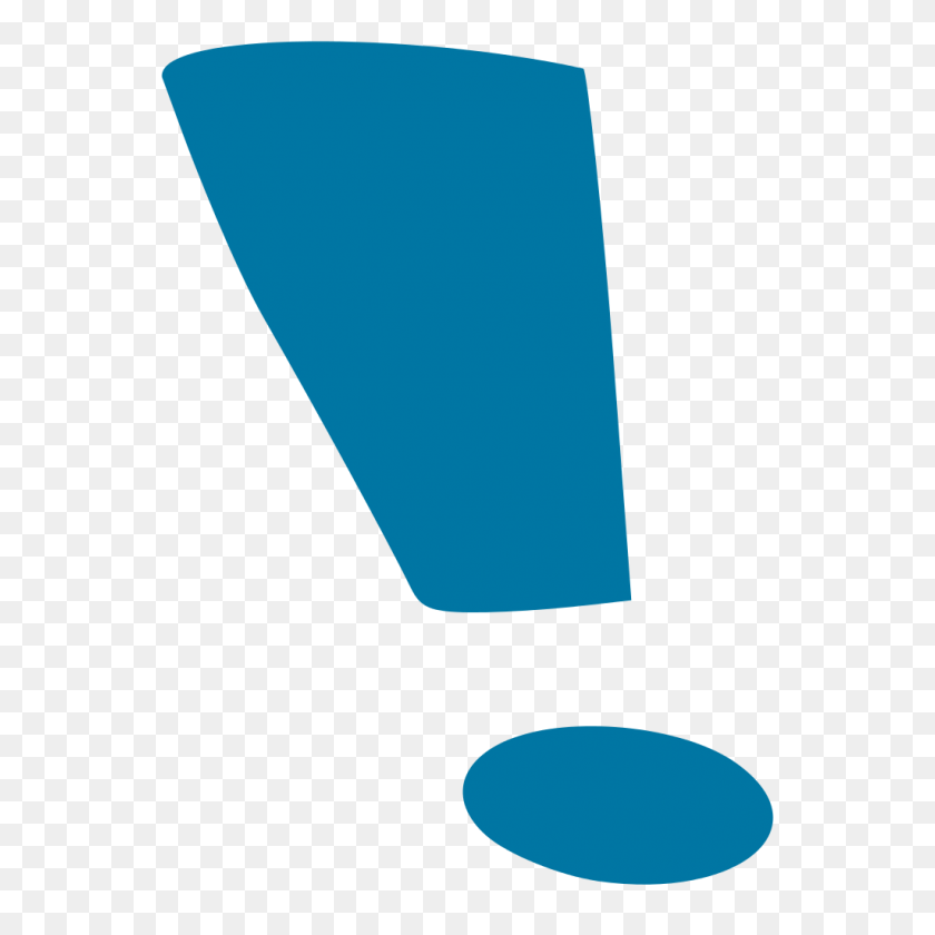 1024x1024 Blue Exclamation Mark - Exclamation Mark PNG
