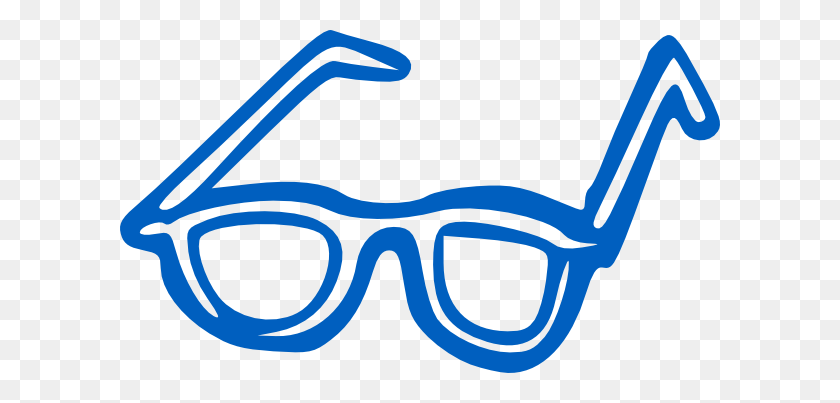 600x343 Blue Eye Glasses Clip Art - Girl With Glasses Clipart