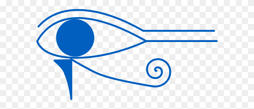 600x303 Blue Eye Of Horus Png, Clip Art For Web - Eye Clipart PNG
