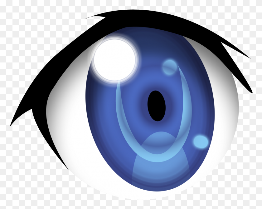 1480x1157 Blue Eyes Clipart Anime Eye - PNG Eyes