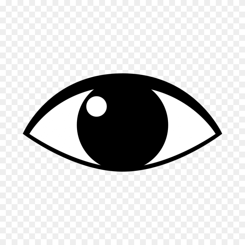 800x800 Голубые Глаза Клипарт Маленький Глаз - Универсальный Клипарт Черно-Белый