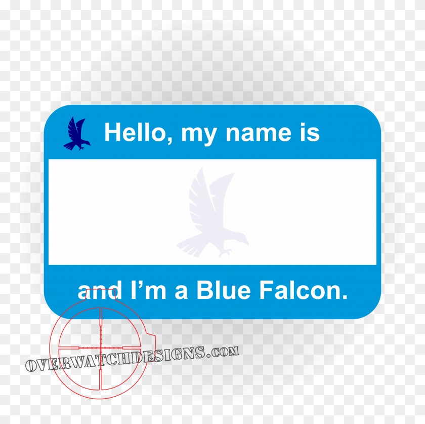2401x2393 Blue Falcon Name Tag - Name Tag PNG