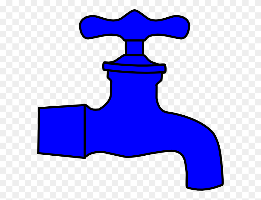 600x585 Blue Faucet Clip Art - Shepherd Clipart
