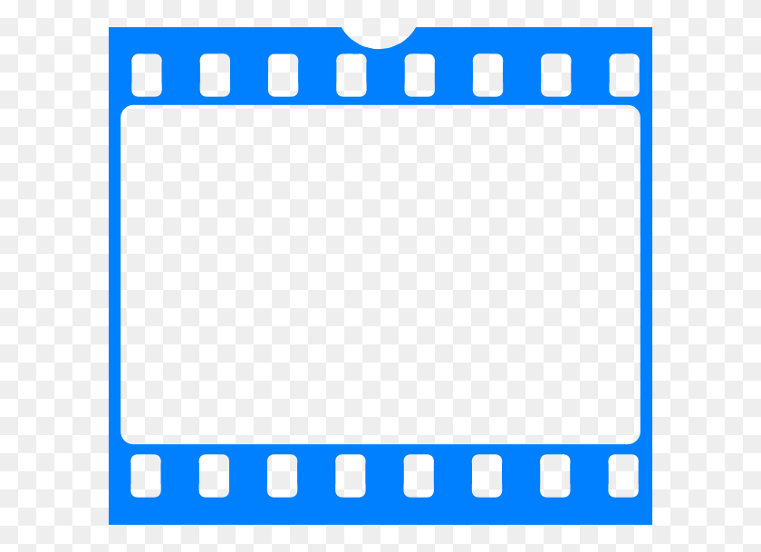 600x549 Blue Film Frame Png, Clip Art For Web - Movie Clipart PNG