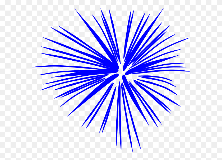 600x547 Blue Fireworks Clip Art - Religious 4th Of July Clipart