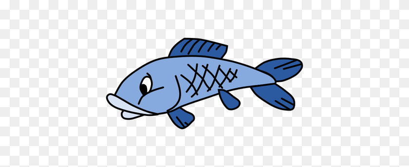 500x283 Синяя Рыба - Карп Клипарт