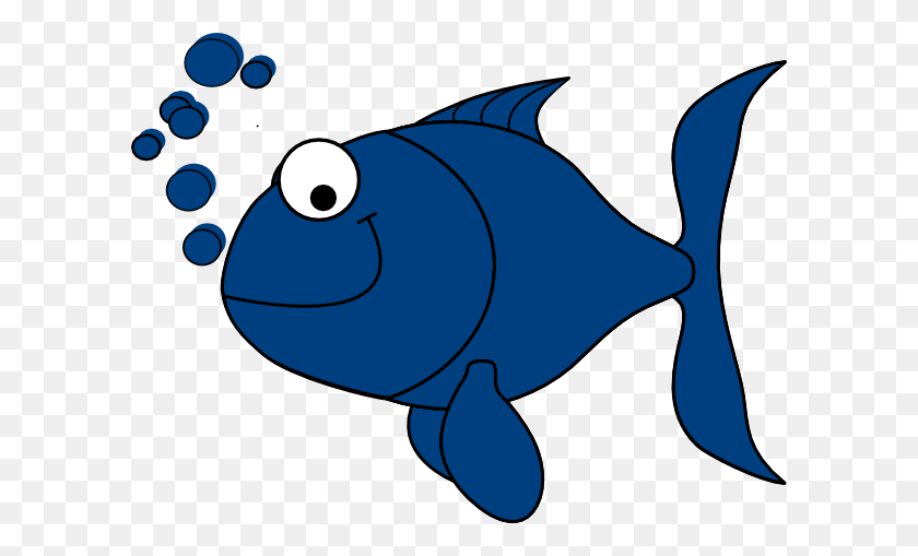 600x449 Blue Fish Clip Art - One Fish Two Fish Clip Art