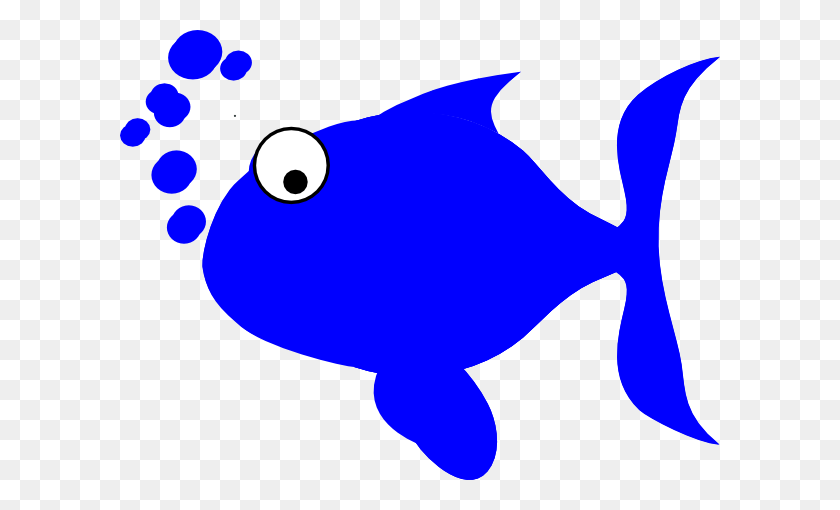 600x450 Blue Fish Clip Art - Small Fish Clipart