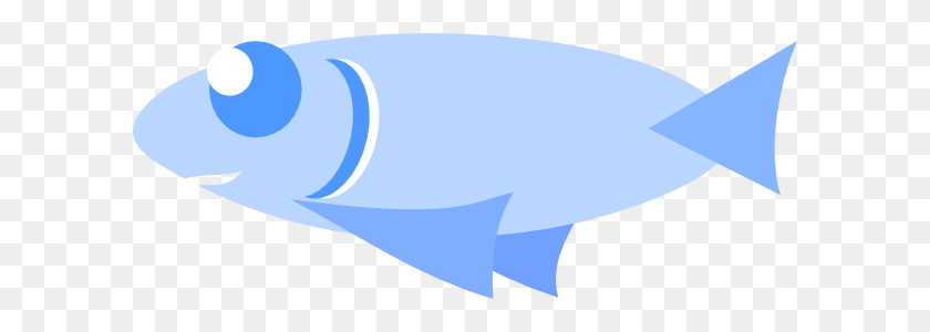 600x240 Blue Fish Clip Art - Blue Fish Clipart