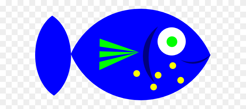 600x313 Blue Fish Clip Art Free Vector - Free Fish Clipart