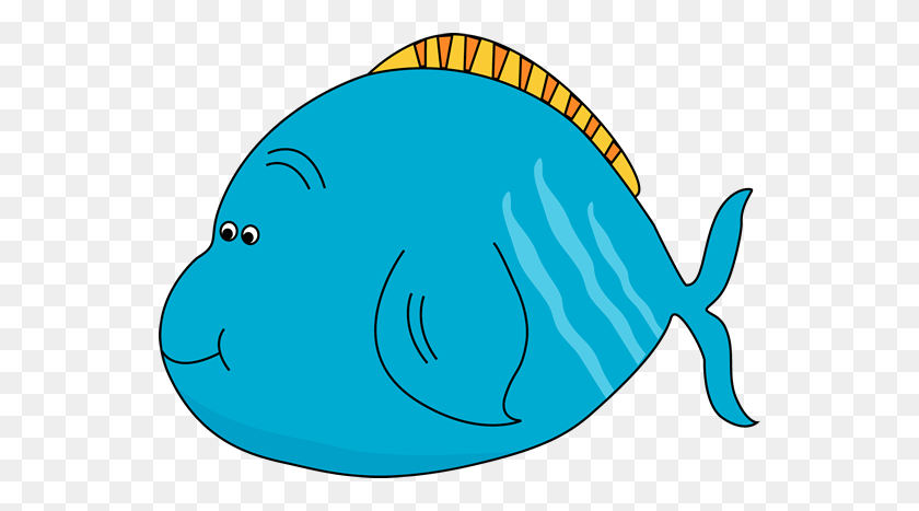 550x407 Клипарты Голубая Рыбка - Клипарт Синяя Рыбка