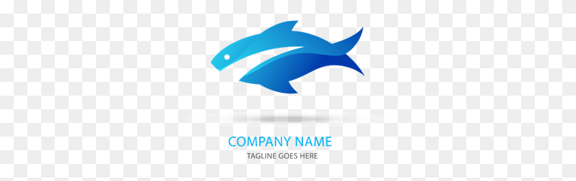 300x205 Blue Fish Logo Vector - Fish Logo PNG