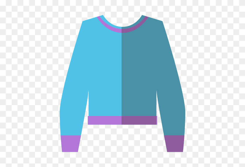 512x512 Blue Flat Sweater - Sweater PNG