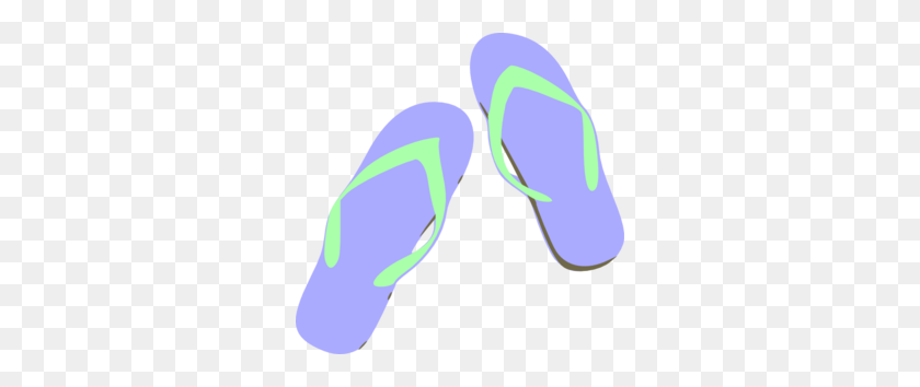 300x294 Blue Flip Flops Clip Art - Slippers Clipart