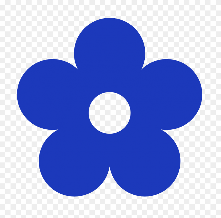 999x990 Blue Flower Clip Art - Royal Clipart