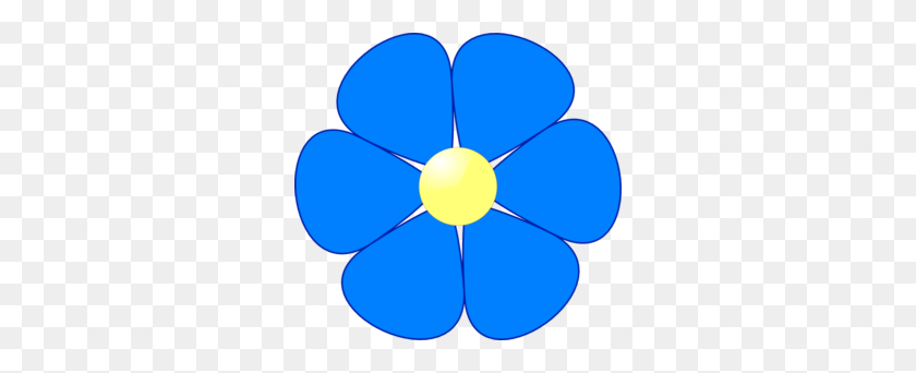 Blue Flower Clip Art - Blue Sky Clipart