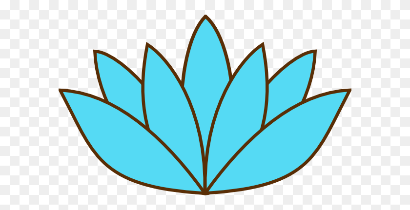 600x371 Blue Flower Clipart Blue Lotus - Lily Clipart Black And White