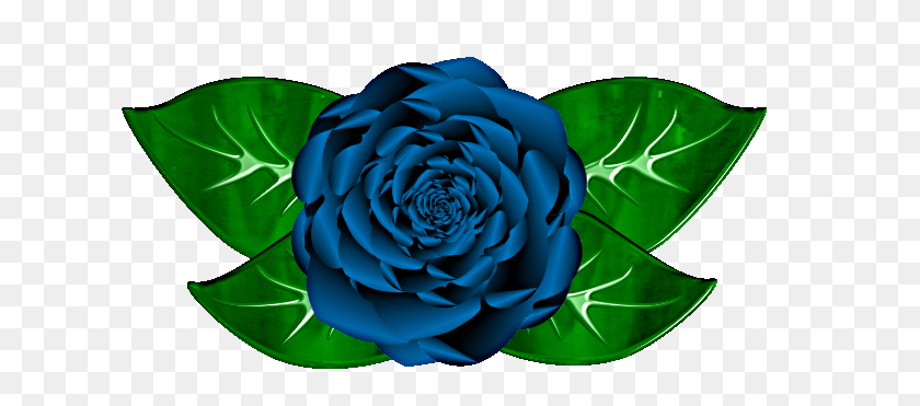 618x311 Blue Flower Clipart Blue Rose - Rose Clipart PNG