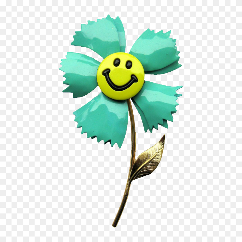 1003x1003 Blue Flower Clipart Smiley Flower - Laughing Face Clip Art