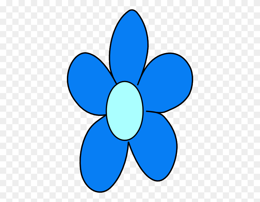 408x591 Blue Flower No Stem Clip Art - Flowers Clipart Transparent