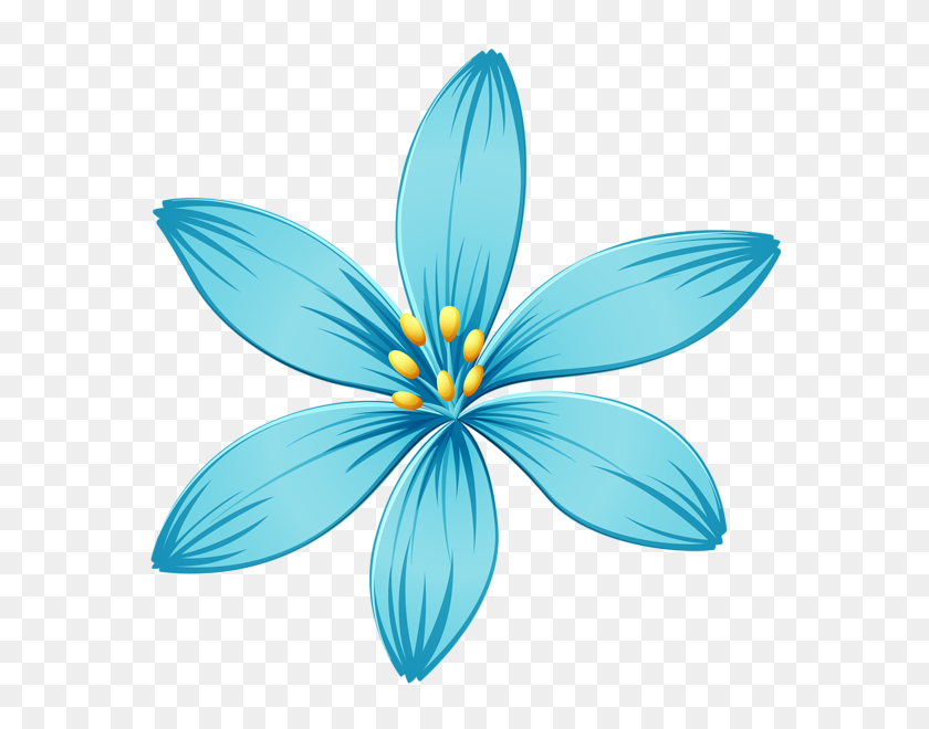 598x600 Blue Flower Png - Blue Flower PNG