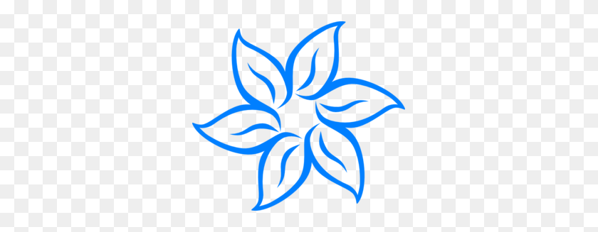 299x267 Png Синий Цветок Клипарт