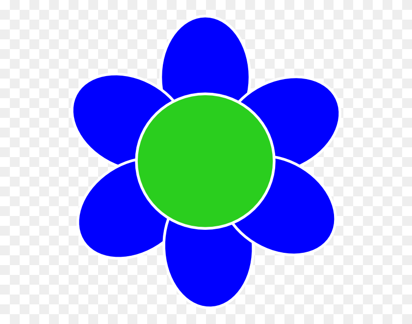 552x600 Blue Flower Png, Clip Art For Web - Flower Circle Clipart