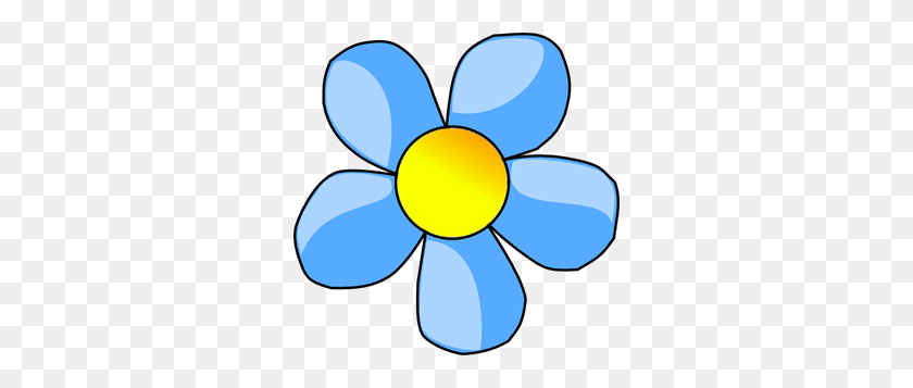 300x297 Blue Flower Png Clip Arts For Web - Blue Flower PNG