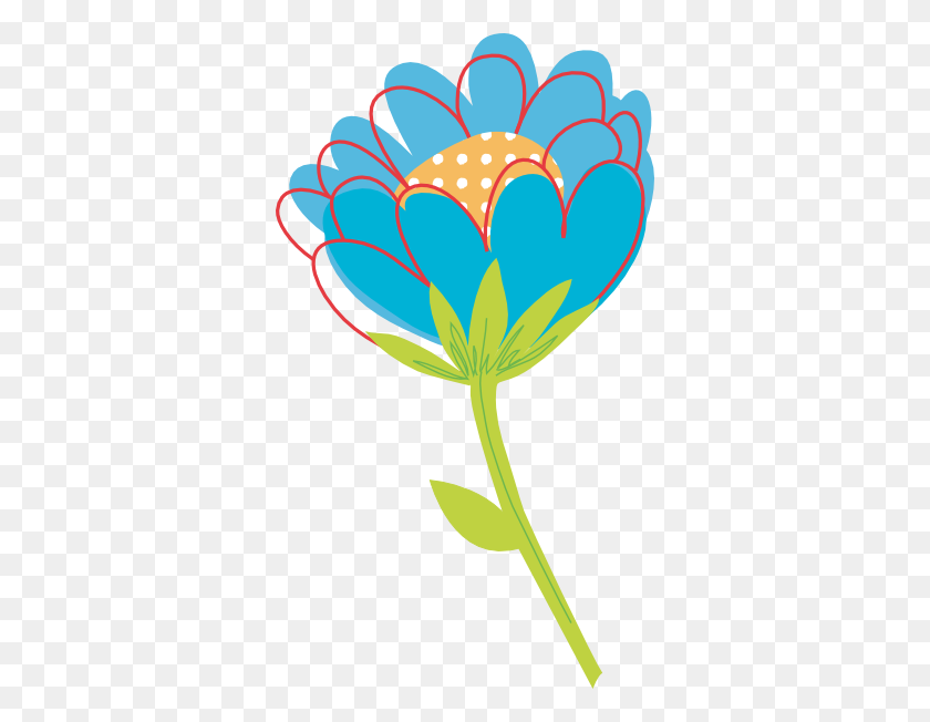 342x592 Png Синий Цветок Клипарт
