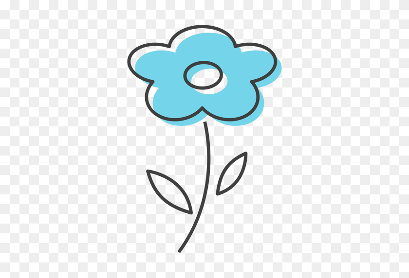 512x512 Голубой Цветок Запах Красоты - Запах Клипарт