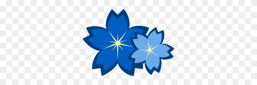 300x220 Синие Цветы Png Клипарт Для Интернета - Синий Цветок Png