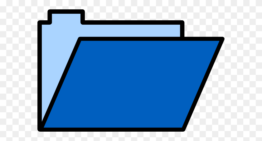 600x392 Blue Folder Clip Art - Folder Clipart