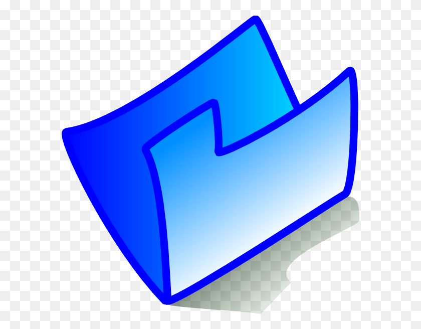 594x596 Blue Folder Clip Art Vector - Manila Folder Clipart