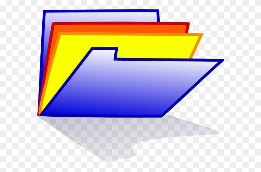 600x493 Blue Folder Icon Clip Arts Download - File Folder Clip Art