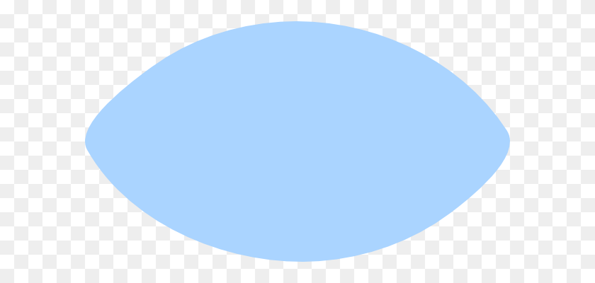 600x340 Blue Football Shape Clip Art - Football Shape Clipart