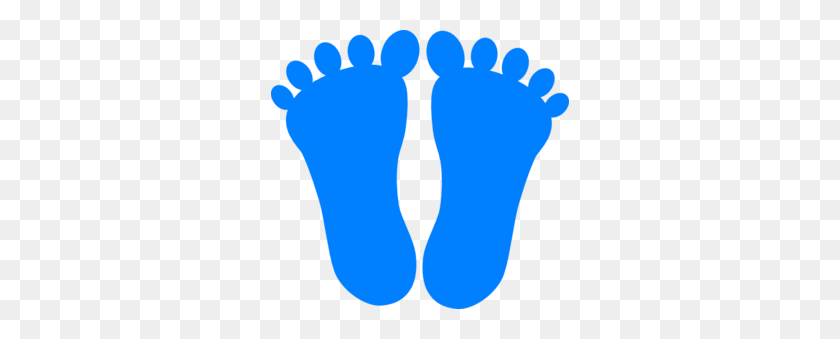 298x279 Blue Footprints Clipart - Footprint Clipart
