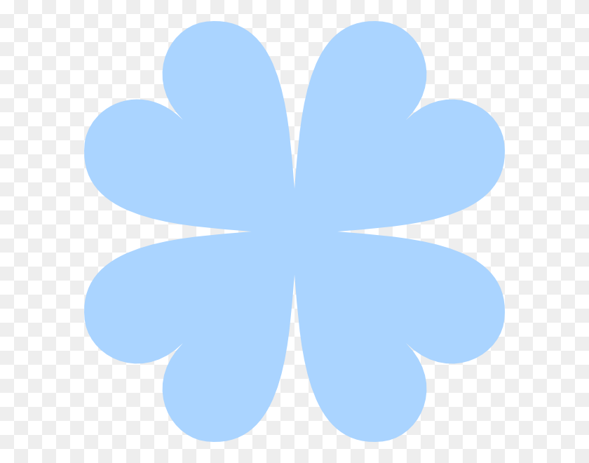 600x600 Blue Four Leaf Clover Png, Clip Art For Web - Clover Leaf Clipart
