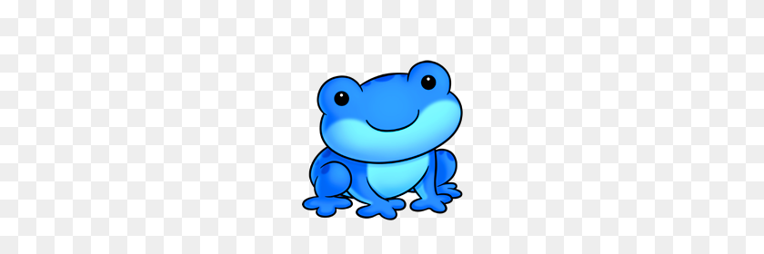 220x220 Blue Froggu Fluffs Animals Cute Frogs, Art And Cute - Manta Ray Clipart