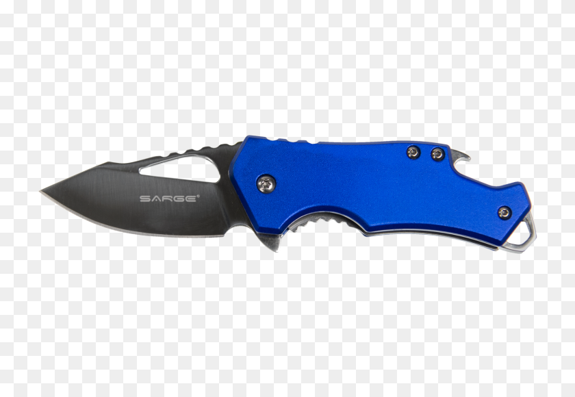 1500x1000 Blue Fuse Knife Bottle Opener - Switchblade PNG