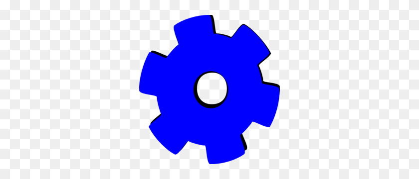 282x300 Blue Gear Clip Art - Gears Images Clip Art