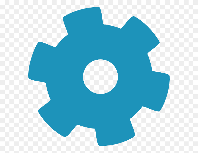 600x589 Blue Gear Wheel Clip Art At Clkercom Vector Online Clipart - Gears Clipart Free